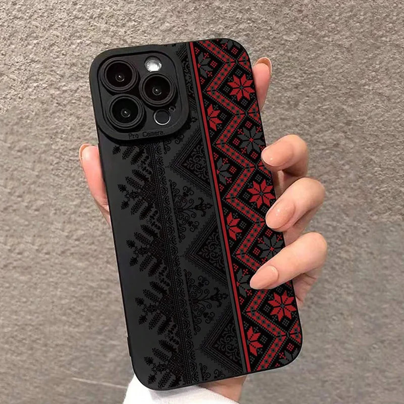 Vintage Totem Painting Shockproof Phone Case For iPhone 17 16 15 14 13 12 11 Pro Max XS X XR 7 8 Plus SE 2022 13 Mini Soft Cover