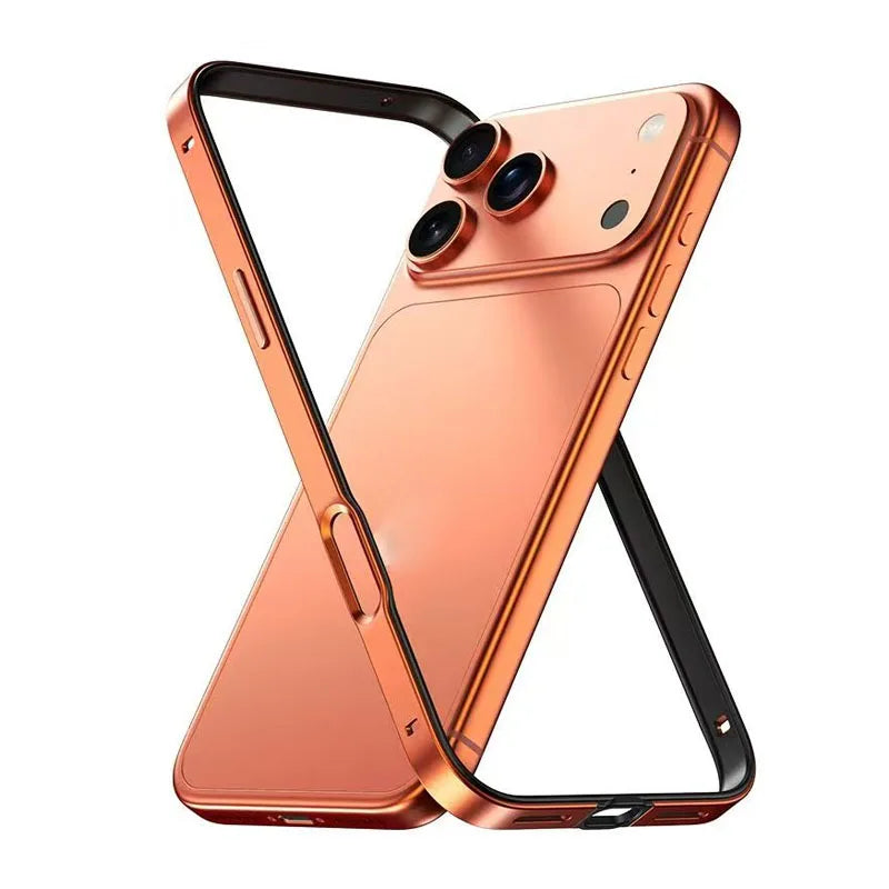 Hybrid Silicone Frame Aluminum Metal Phone Cases For iPhone 17 16 15 Pro Max 14 13 12 Better Heat Bumper