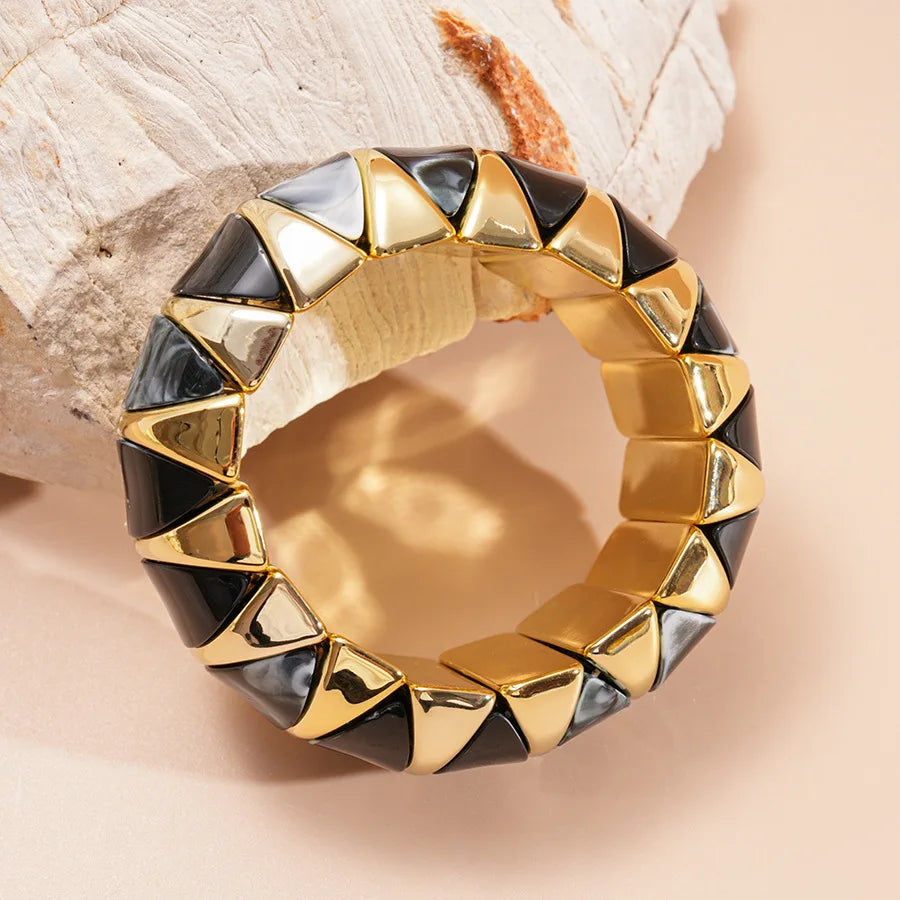 Glamorous Colorful Acrylic Bracelet for Women, Sweet Elastic Stretch Bracelet, Trendy Daily Wear & Dating Gift