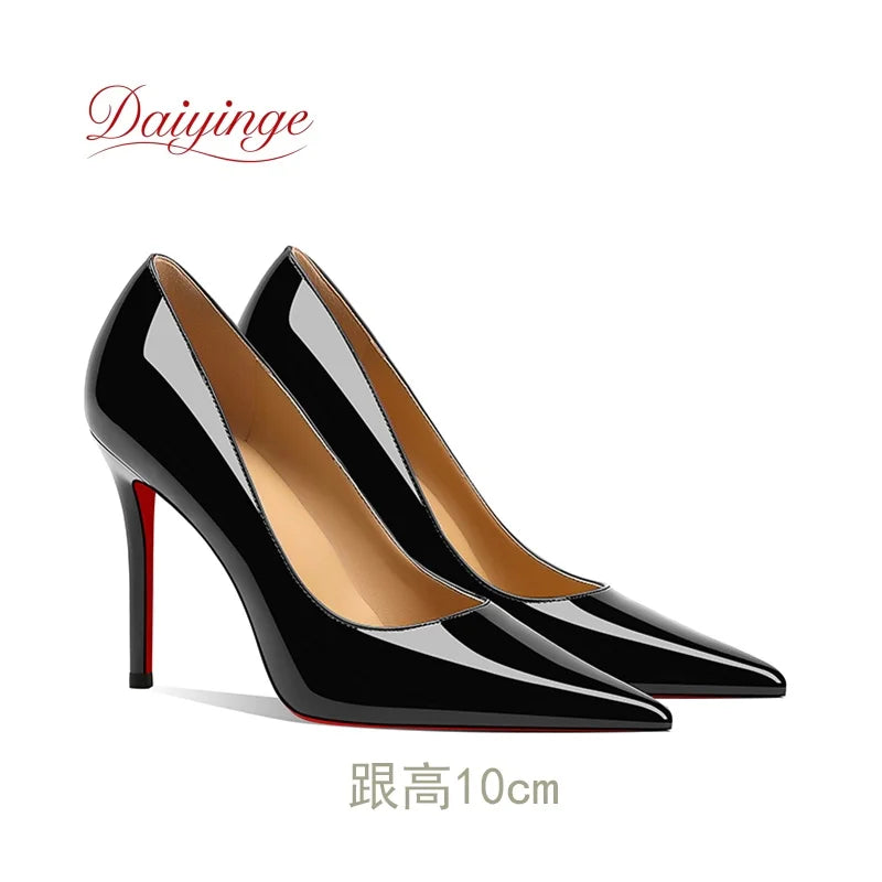 Shoes For Woman 2026 Trend Luxury Red Bottoms High Heels Pointed Toe Stiletto Pumps 12 cm Comfortable Party Dress Wedding Shoes