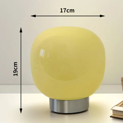 USB Plug Bauhaus Glass Table Lamp Trichromatic Dimming Bedside Night Light for Bedroom Lighting