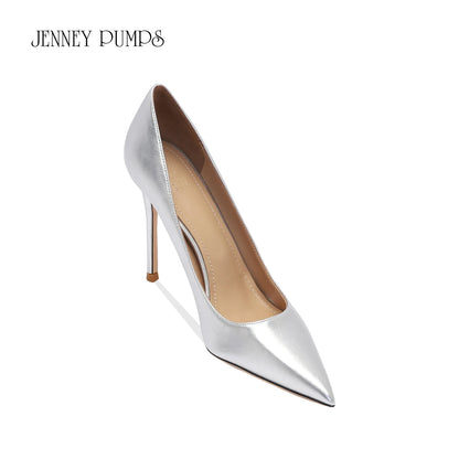 brown light Heels for women luxury Spring High Heels Shoes Stiletto Pointed Toe Pumps Leather Ladies Prom Party Shoes Women