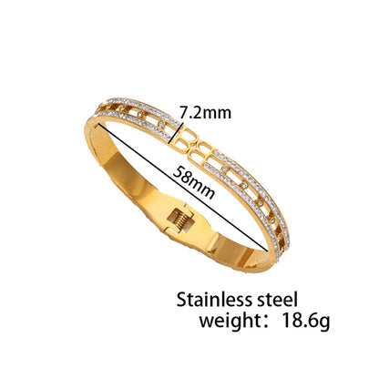 Charming women's bracelet: symmetrical chain - diamond decoration, fashionable wrist jewelry