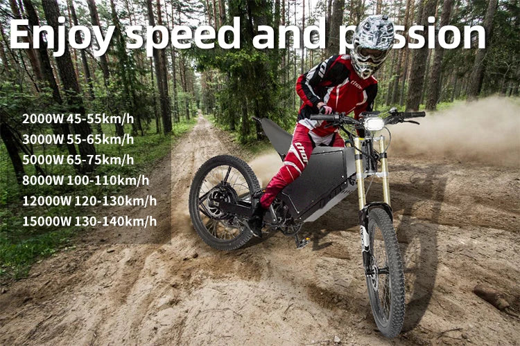 Newest Electric Bike 72v  8000W Enduro Ebike Hottest in 2023 with Samsng Cells 100km/h High Speed Electric Bike