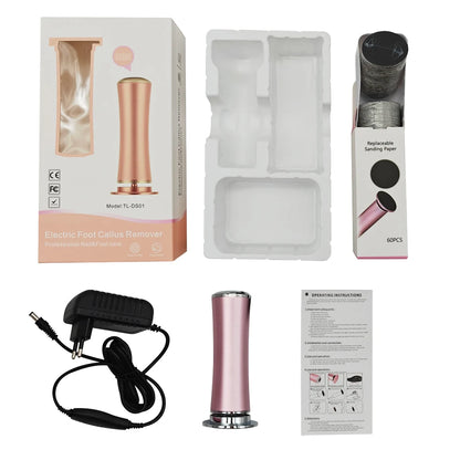Electric Foot Callus Remover Foot Care File Heels Dead Skin Pedicure Tool Electronic Foot Grinder and Replacement Sandpaper