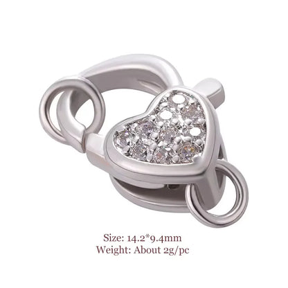 Juya DIY Jewelry Accessories Gold Zirconia Clasps Bracelets Connectors For Handmade Jewellery Makings