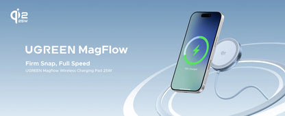 UGREEN Magflow Qi2 25W Wireless Charger For iPhone 17 16 Pro Max Fast Charging Qi2 Certified Magsafe Phone Charging Pad