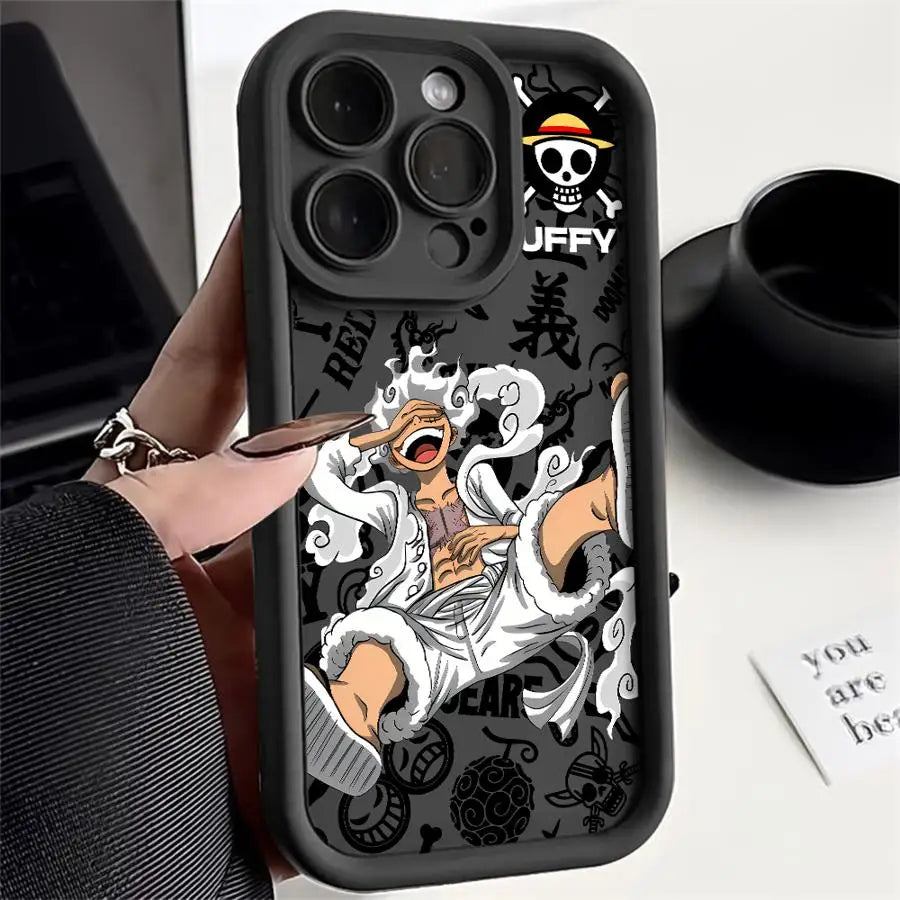 Case for iPhone 13 16 Pro Max 15 Plus 14 12 16e 11 13Pro 15Pro 14+ Soft Shell 16+ One Pieces Anime
