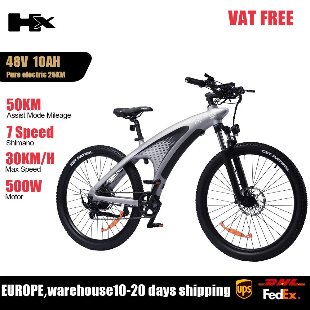 HX Q5 2000W Ebike Adult Electric Mountain Bicycle 27.5*2.25 Inch Electric Bike 57km/h Removable Battery Moped E Bikes Road Bike