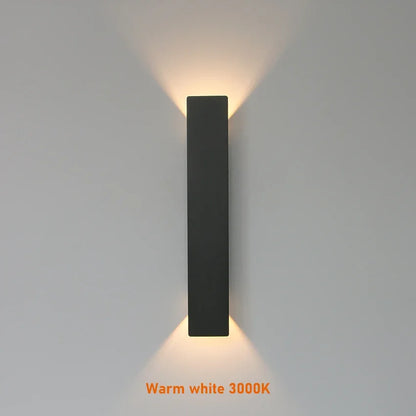 Outdoor Waterproof Wall Lamp Modern LED Lamp Black White Aluminum Up Lower Light Wall Lamps Waterproof IP65 110V 220V Fixtures