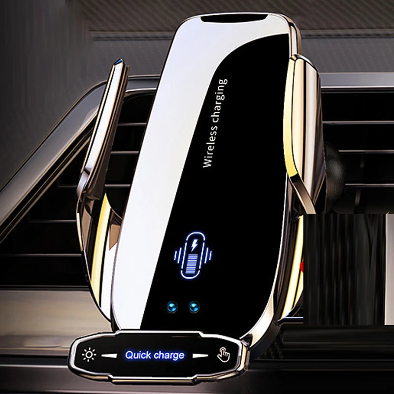 Wireless Charger For Car Mobile Cell Phone Holder Support For Mobile Car Mount Automotive Electric Induction Auto Clamping