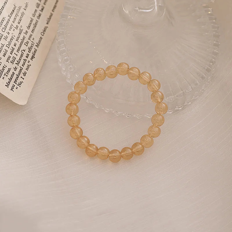 Simple Elastic Bracelets For Women Adjustable Beads Bracelet Girls DIY Handmade Jewelry Student Gift Accessories brazalete mujer