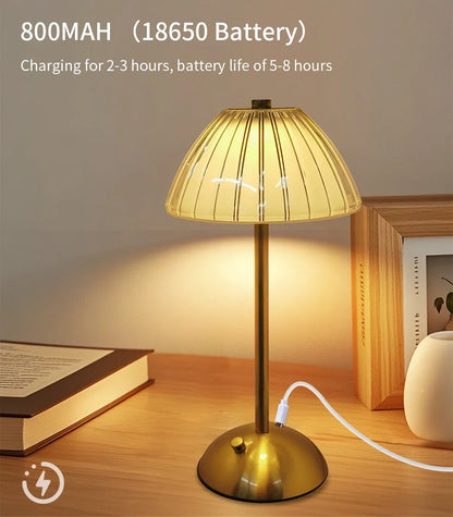 Table Lamp LED Touch Sensor  Dimmable Desktop Night Light Rechargeable Wireless Reading Lamp for Hotel Bar Bedroom Decor Light