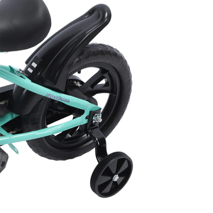12" Kids Bike with Training Wheels for 2-6 Years Old, High Carbon Steel Frame Adjustable Seat & Handlebars