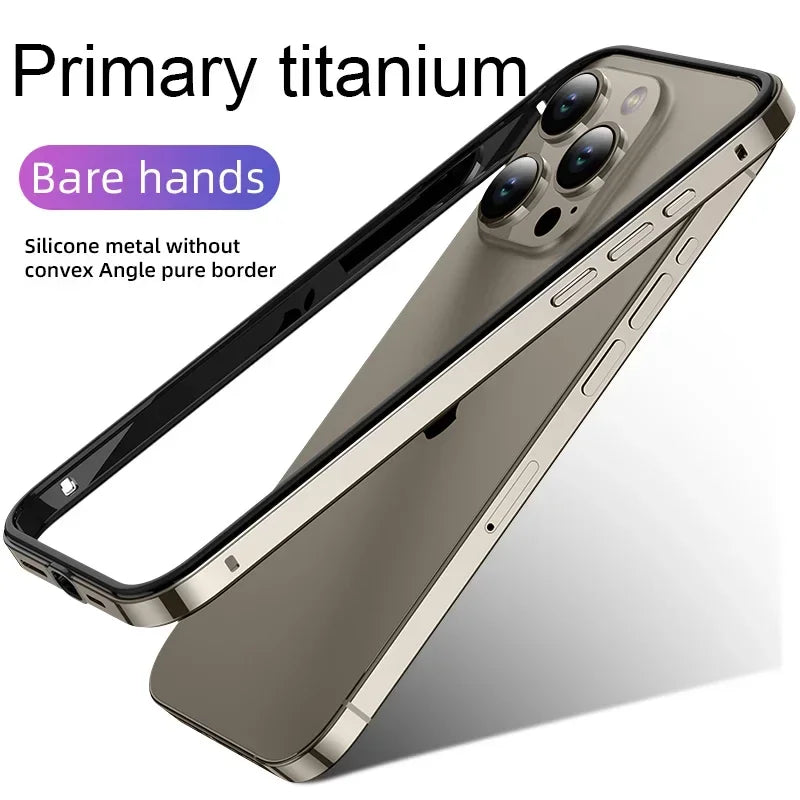 Hybrid Silicone Frame Aluminum Metal Phone Cases For iPhone 17 16 15 Pro Max 14 13 12 Better Heat Bumper