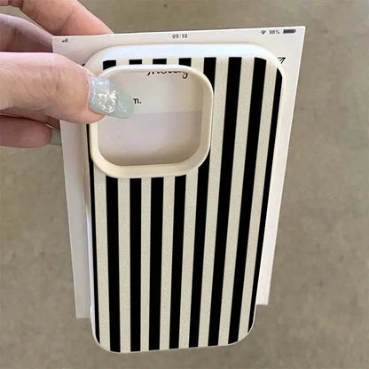 Colorful Striped Minimalist INS Couple Phone Case For iPhone 17 16 11 13 12 14 15 Pro Max XS X XR 7 8 Plus 16E 16 17 Pro Cover