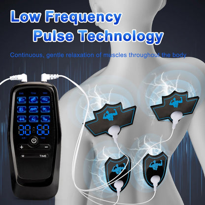 Electric 9 Modes Digital Therapy Muscle Stimulator Physiotherapy Microcurrent Tens electrostimulator EMS Pulse Body Massager