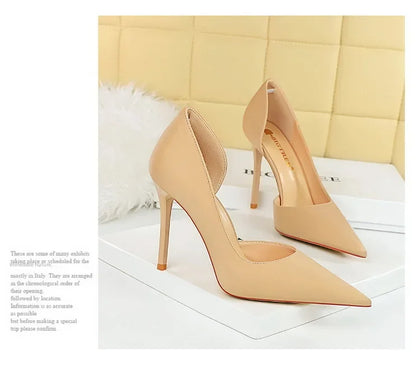 626-1 Fashionable Simple Slim Fit Ultra High Heel Shallow Pocket Single Shoe Women High Heel Korean Style