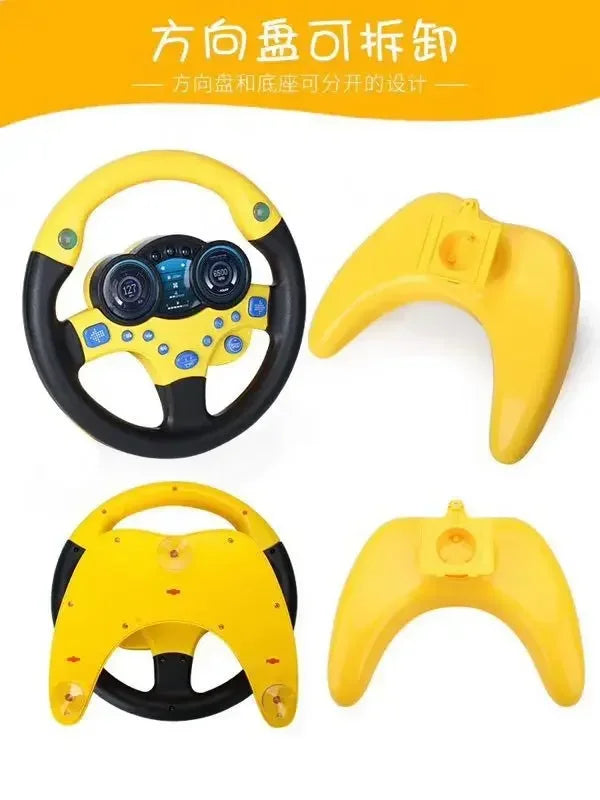 Electric baby steering wheel toys with lights and sounds are good early education to give children more fun