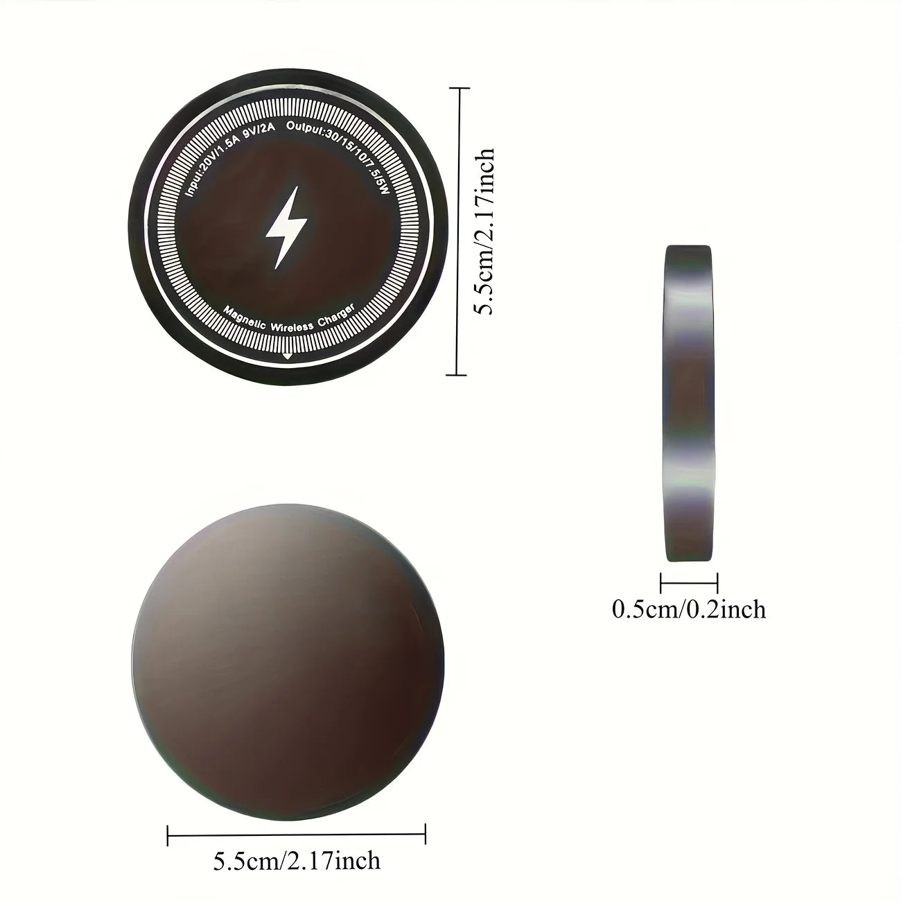 Original Wireless Charger 15W Fast Charging 2 in 1 USB-C + USB-A Port for cell phone