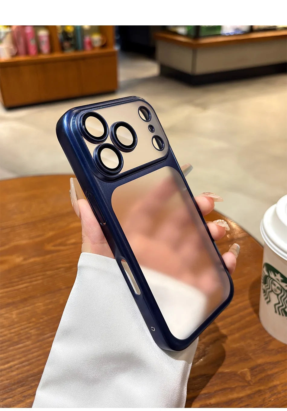 Luxury Matte Hard PC Ultra Slim Case for iPhone 17 Pro Max 16 15 14 13 Plating Camera Film Protector Frosted Shockproof Cover