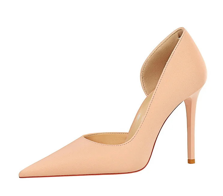 626-1 Fashionable Simple Slim Fit Ultra High Heel Shallow Pocket Single Shoe Women High Heel Korean Style