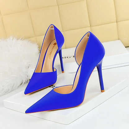 626-1 Fashionable Simple Slim Fit Ultra High Heel Shallow Pocket Single Shoe Women High Heel Korean Style