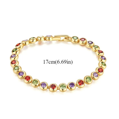Jewelry Shiny Zirconia Bracelet Handmade Ornaments Luxury Gold Color Bangle Unique High-end Round Shape Cuff Bracelet