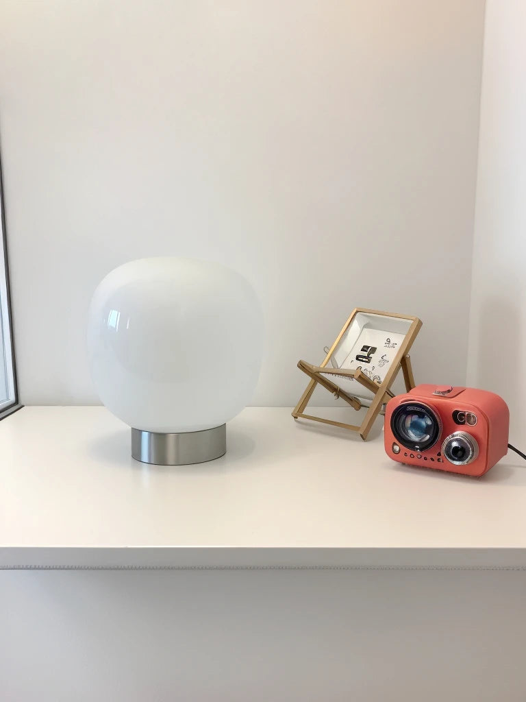  Macaron Glass Table Lamp for Hotel Bedroom Bedside Living Room Trichromatic Dimming Decoration Modern Minimalist Desk Lights