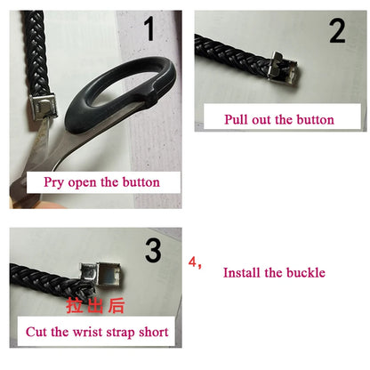 Punk SOS Custom logo Name Engrave Text Leather Bangle & Bracelet customize Stainless Steel Bracelets For Women Men ID Bracelet