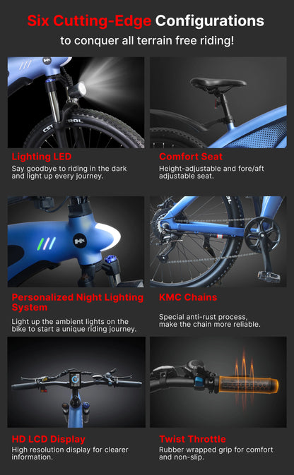 HX Q5 e bike Adults electric bike 48V 20AH 27.5 Inch  Electric bicycle City Electric bike E Bikes Mountain ebike