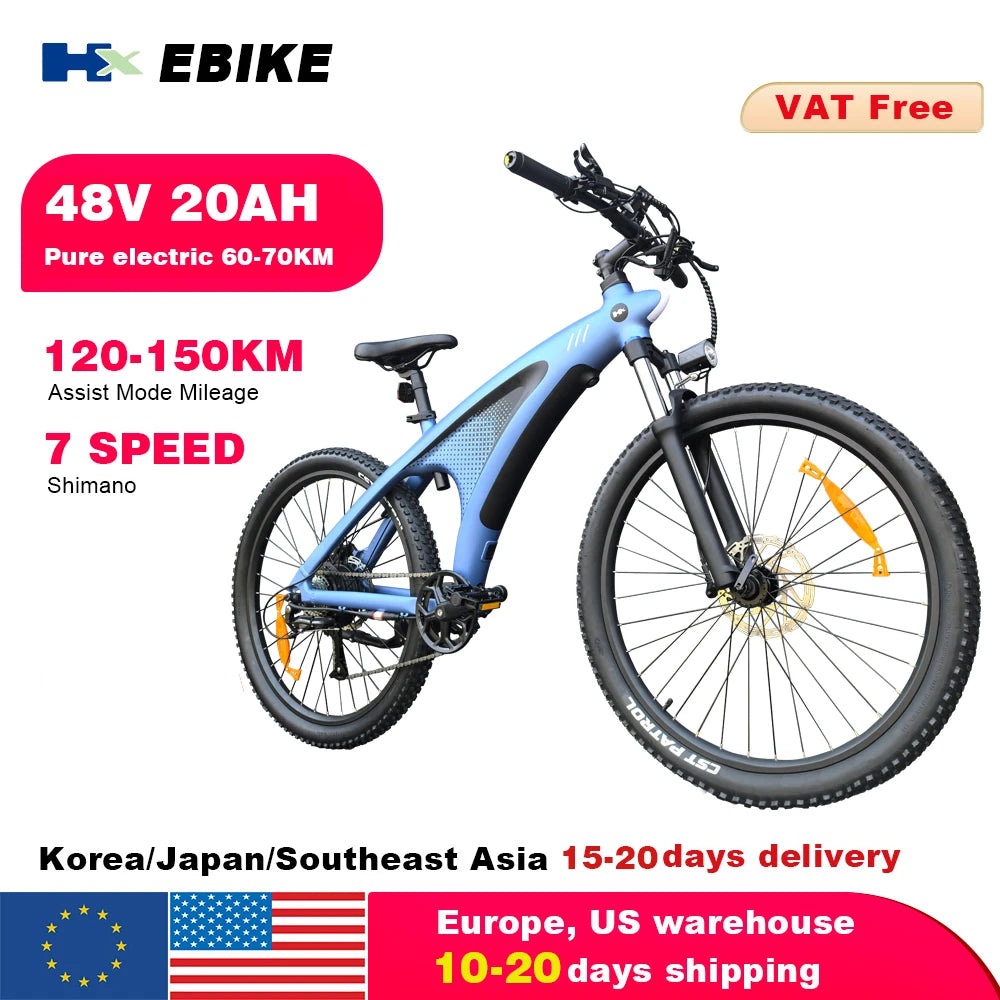 HX Q5 e bike Adults electric bike 48V 20AH 27.5 Inch  Electric bicycle City Electric bike E Bikes Mountain ebike