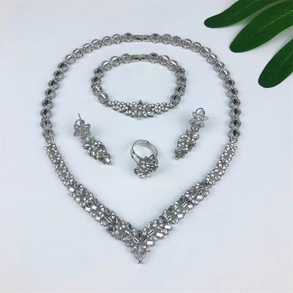 Luxury 18K Gold Plated Jewelry Set for Women Italian Jewellery Set Bridal Wedding Necklace Earrings Bracelet African Party Gifts