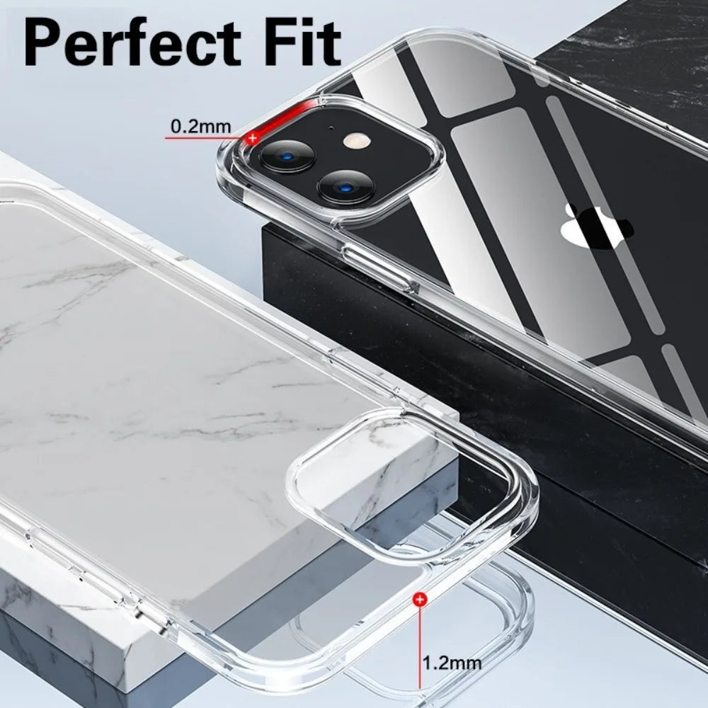 Luxury Ultra Thin Transparent Case for iPhone 17 16 15 11 12 13 14 Pro Max X XR 7 8 Plus Soft TPU Silicone Back Cover Clear Case