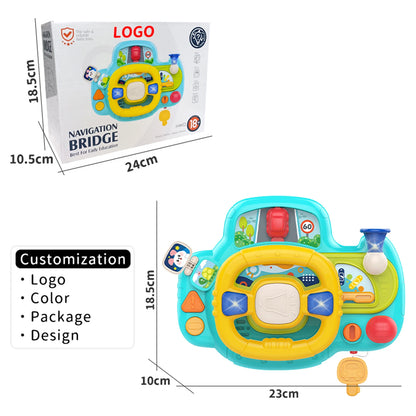 Baby Electric Steering Wheel for Car Seats and Stroller Simulate Driving Vocal Toys Educational Toys for 18M+ Toddlers Gifts