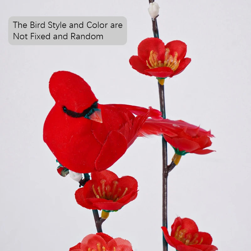 LED Flower and Bird Potted Lamp, Artificial Flower Table Lights, for Camping Gift Living Room Bedroom Mother Home Decor Lamp