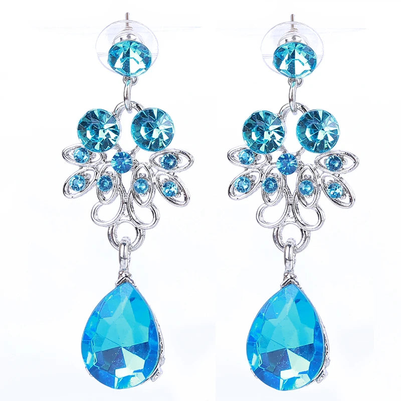 Women Wedding Jewelry Set Gold Color Zirconia Bridal Necklace Earring Pendant Set For Bride Bridesmaid Gift Wedding Accessories