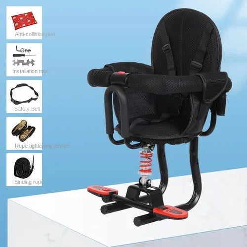 Electric vehicle front child seat electric scooter baby safety seat/electric motorcycle shock absorber stool motorcycle seat