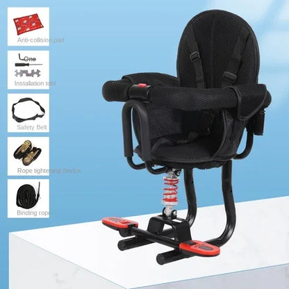 Electric vehicle front child seat electric scooter baby safety seat/electric motorcycle shock absorber stool motorcycle seat