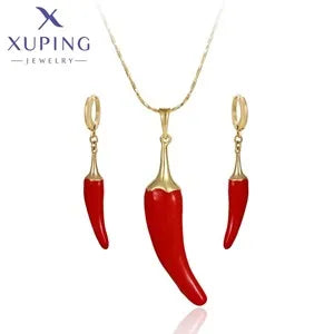 Xuping Jewelry Bracelet and Necklace Set Charm Jewellery Set Gold Color Plated for Women Wedding Gifts X000787949