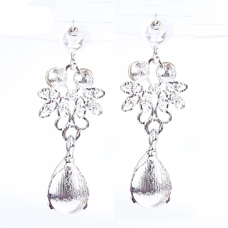 Women Wedding Jewelry Set Gold Color Zirconia Bridal Necklace Earring Pendant Set For Bride Bridesmaid Gift Wedding Accessories