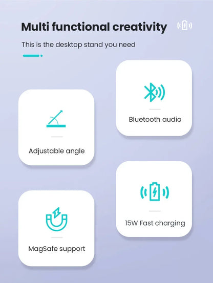 Wireless Charger Phone Holder Magnetic Wireless Charging Bluetooth Speaker Suitable For IPhone 16 15 Fast Charging