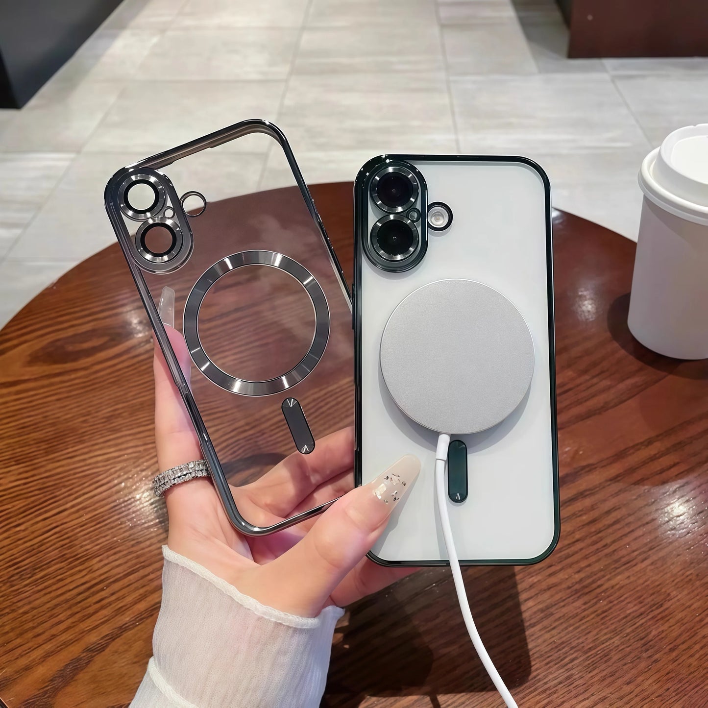 Camera Protection Clear Luxury Plating Cover Soft TPU  Drop Protective With Magnetic Phone Case For iPhone17Pro Max/17Pro/Air/17