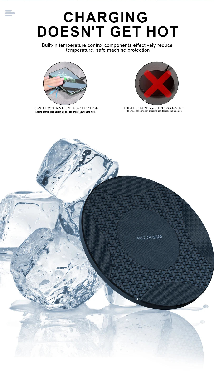 Wireless Charging For Motorola Edg OPPO Find X5 Pro Reno 8 Pro Ulefone Armor 23 UltraSamsung Galaxy S20+ Phone Wireless Charger