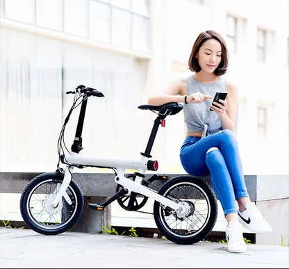 Qicycle 16inch Electric Fold bicycle Mini ebike EF1 electric assist bike Smart Ultra-light Aluminum Alloy Folding Electric Bike