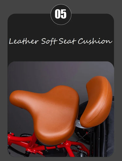 Folding Electric Trike 20'' Fat Tire For Adults 350W Ebike Motorized Electric Three Wheels Bicycle Basket Electric Tricycle