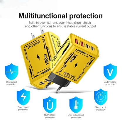 Hot 120W GaN Charger Type-C QC 3.0 Phone Charger Ultra Fast Charging USB-C Laptops Charger Mobile Device Accessories