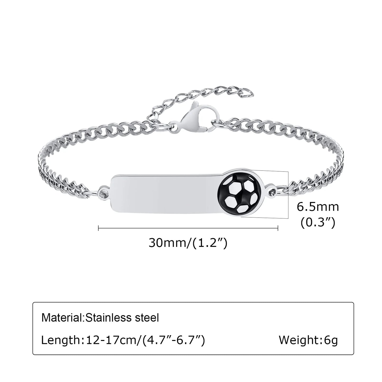 Vnox Personalized Baby Names Bracelets,Custom Baptism Gift, Anti Allergy Stainless Steel Chain Bracelets, Gifts to Newborns