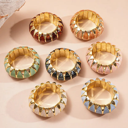 Glamorous Colorful Acrylic Bracelet for Women, Sweet Elastic Stretch Bracelet, Trendy Daily Wear & Dating Gift