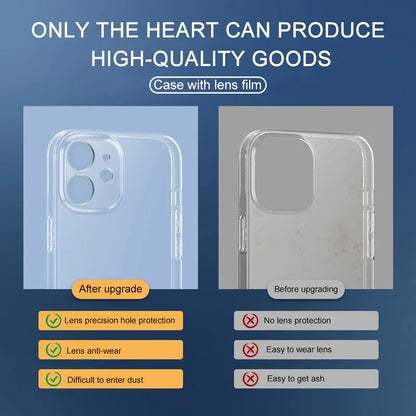 Clear Phone Case For iPhone 16 15 14 13 12 11 Pro Max Silicone Soft Cover For iPhone 13 Mini X XS Max XR 8 7 6 Plus Back Shell